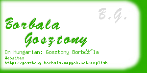 borbala gosztony business card